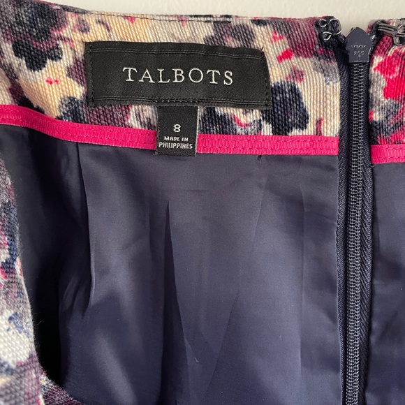 Talbots Abstract Floral Pencil Skirt Size 8 - Picture 5 of 6